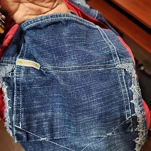 UPCYCLED Vintage Southpole extra large boho leather patchwork Hobo bag - Picture 7 of 12